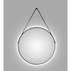 DSK Design LED Lichtspiegel Silver Barbier Black Dm 80 cm