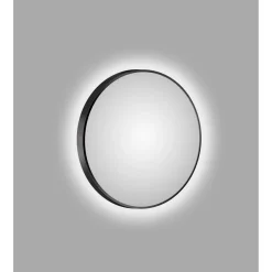 DSK Design LED Lichtspiegel Silver Barbier Black Dm 80 cm