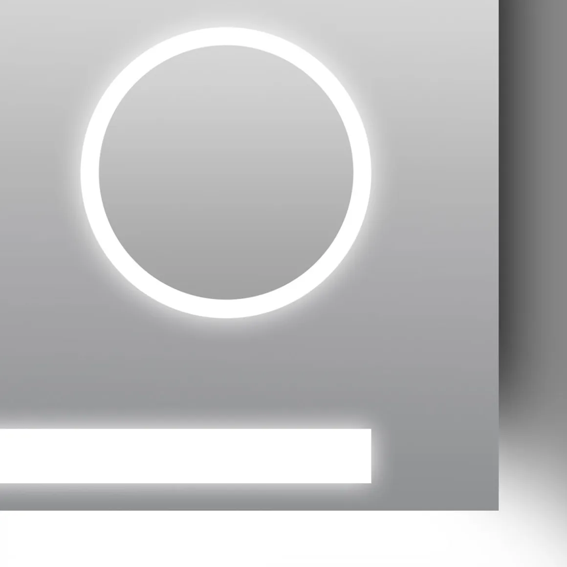 DSK Design LED Lichtspiegel Silver Rey 80 x 60 cm