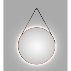 DSK Design LED Lichtspiegel Silver Barbier Copper Dm 80 cm