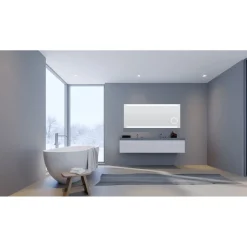 DSK Design LED Lichtspiegel Silver Rey 140 x 60 cm