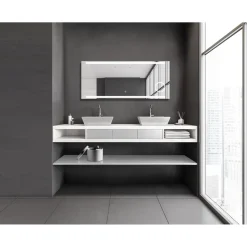 DSK Design LED Lichtspiegel Silver Rey 140 x 60 cm