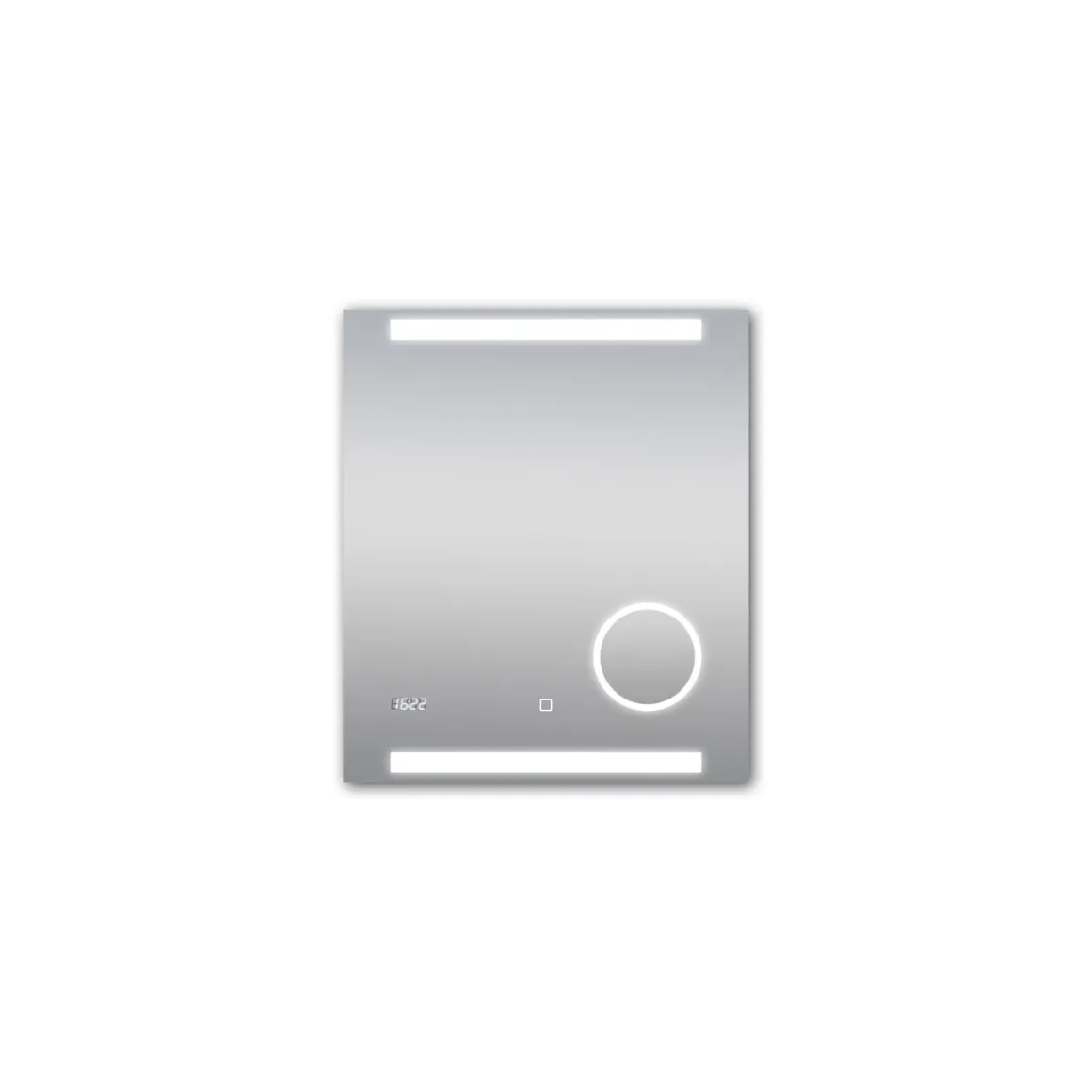 DSK Design LED Lichtspiegel Silver Rey 60 x 70 cm