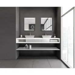 DSK Design LED Lichtspiegel Silver Rey 60 x 70 cm