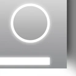 DSK Design LED Lichtspiegel Silver Rey 60 x 70 cm