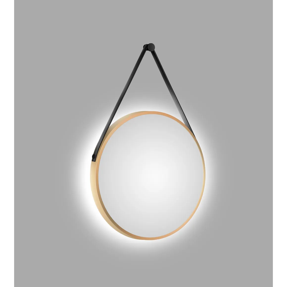 DSK Design LED Lichtspiegel Silver Barbier Gold Dm 50 cm