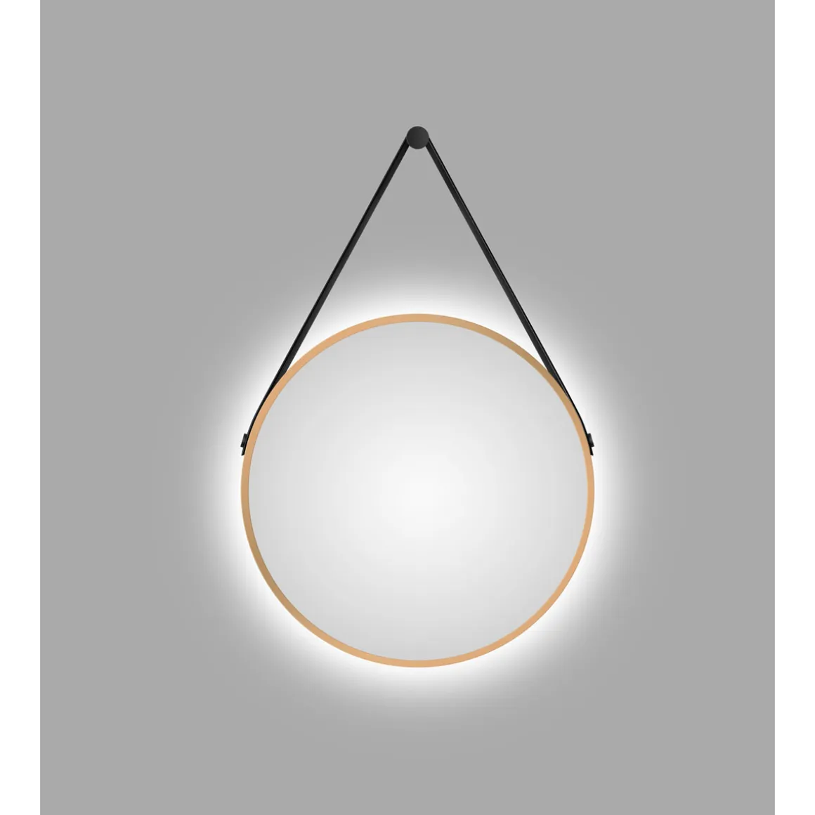 DSK Design LED Lichtspiegel Silver Barbier Gold Dm 50 cm