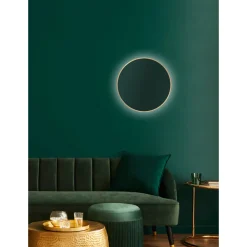 DSK Design LED Lichtspiegel Silver Barbier Gold Dm 50 cm