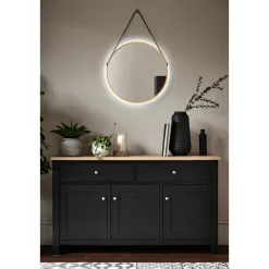 DSK Design LED Lichtspiegel Silver Barbier Gold Dm 50 cm