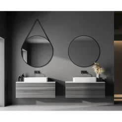 DSK Design Spiegel Silver Coiffeur Black Dm 80 cm