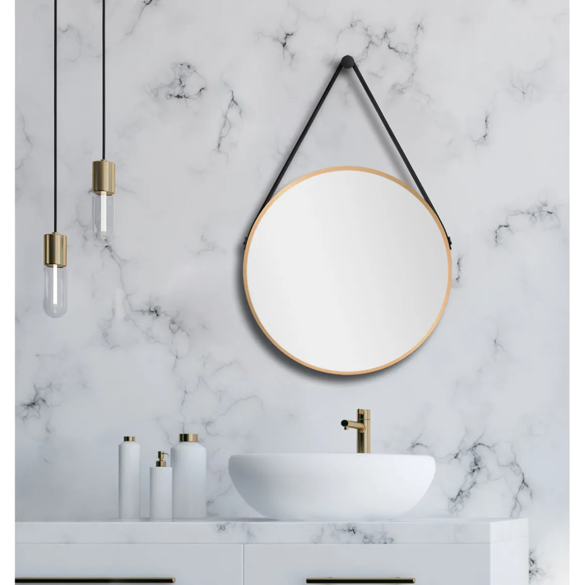 DSK Design Spiegel Silver Coiffeur Gold Dm 50 cm