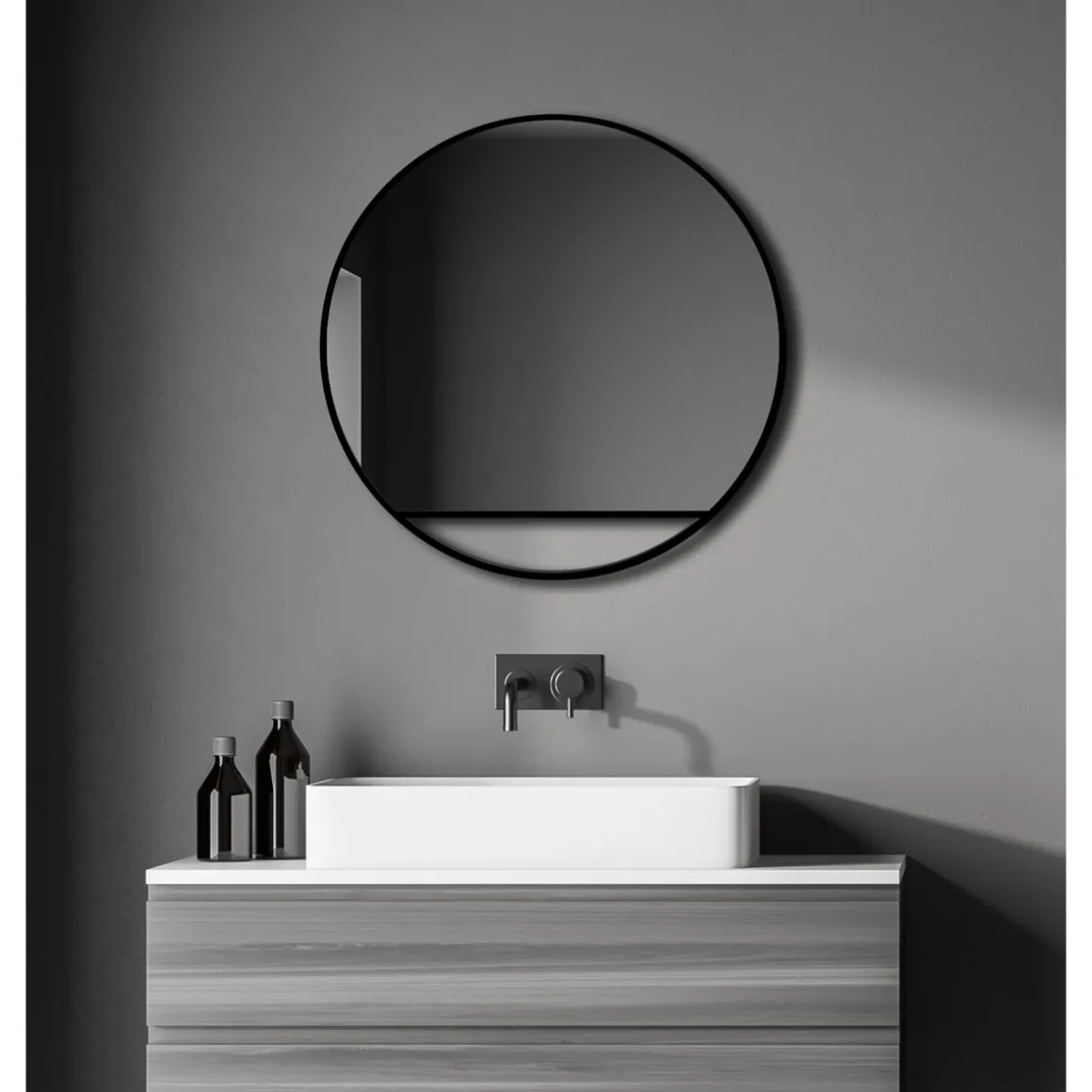 DSK Design Spiegel Silver Cosmos Black Dm 60 cm