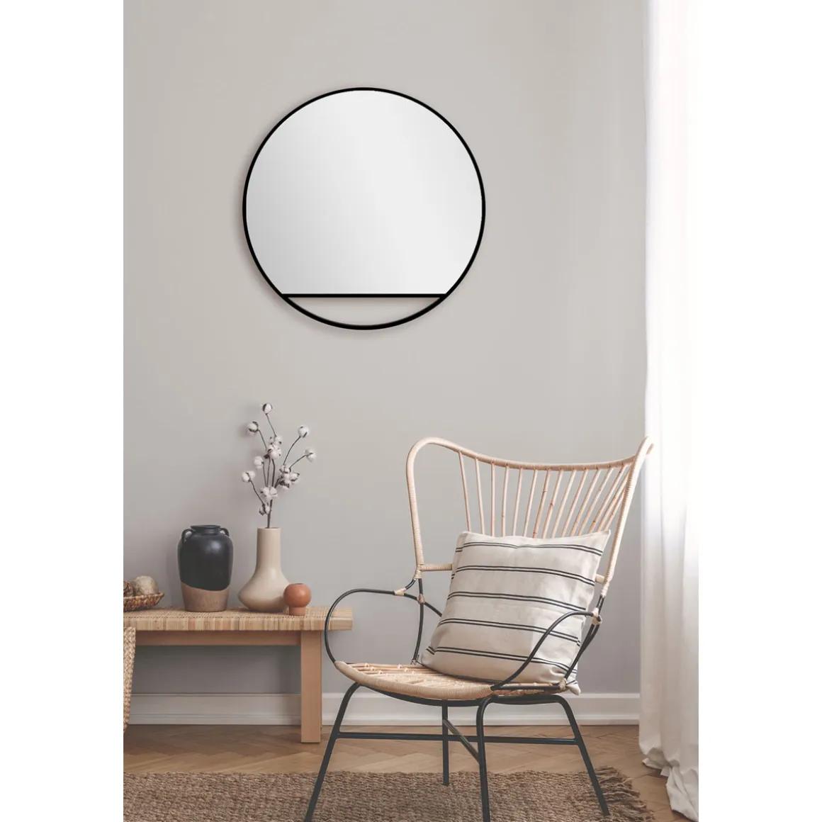 DSK Design Spiegel Silver Cosmos Black Dm 60 cm