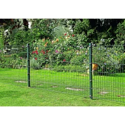 Durabil Doppelstab Gittermatte-Zaunsystem 200 x 100 cm grün