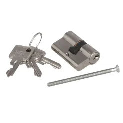 Durabil Profilzylinder 2126 inkl 3 Schlüssel Edelstahl matt