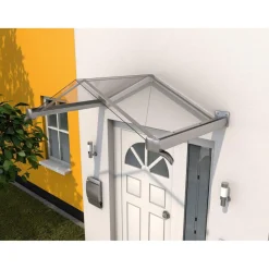 Durabil Giebelvordach Typ GV/T Edelstahloptik 160 x 90 x 40 cm