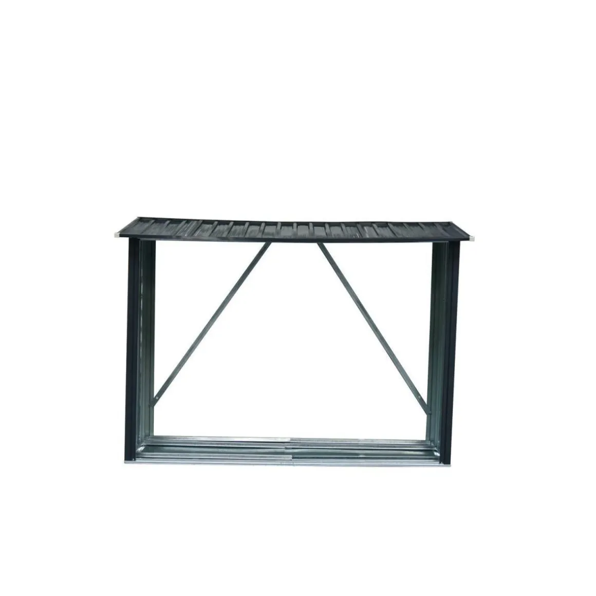 Durabil Metall-Kaminholzregal 217 x 155 x 89 cm grau