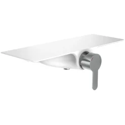 Duscharmatur Waterway weiß mit Ablage