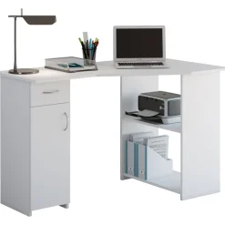 Eckschreibtisch Linzia weiß/weiß