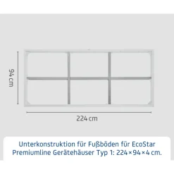 EcoStar Aluminium-Unterkonstruktion für Fußböden GH2 Typ1