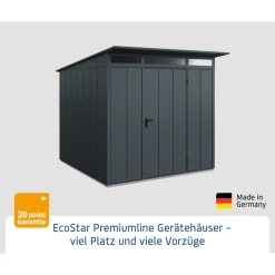 EcoStar Gerätehaus Elegant-PTyp 2RAL7016 1 flg
