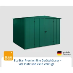 EcoStar Gerätehaus Elegant-STyp 3RAL6005 2 flg