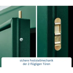 EcoStar Gerätehaus Elegant-STyp 3RAL6005 2 flg