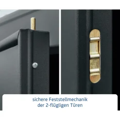 EcoStar Gerätehaus Elegant-PTyp 3RAL7016 2 flg