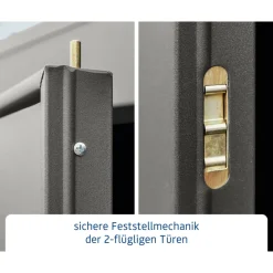 EcoStar Gerätehaus Elegant-STyp 3RAL9007 2 flg