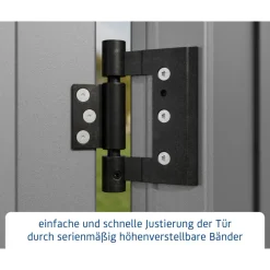 EcoStar Gerätehaus Trend-PTyp 3RAL9007 2 flg