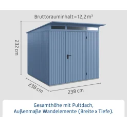 EcoStar Gerätehaus Trend-PTyp 2RAL5014 1 flg