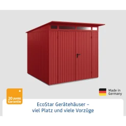 EcoStar Gerätehaus Trend-PTyp 2RAL3004 2 flg