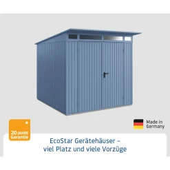 EcoStar Gerätehaus Trend-PTyp 2RAL5014 2 flg