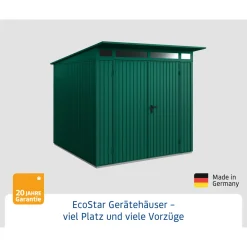 EcoStar Gerätehaus Trend-PTyp 2RAL6005 2 flg