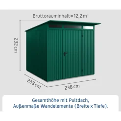EcoStar Gerätehaus Trend-PTyp 2RAL6005 1 flg