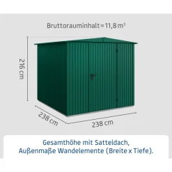 EcoStar Gerätehaus Trend-STyp 2RAL6005 1 flg