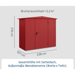 EcoStar Gerätehaus Trend-STyp 1RAL3004 1 flg