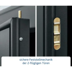 EcoStar Gerätehaus Trend-STyp 3RAL7016 2 flg