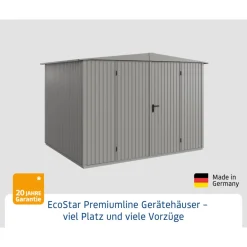 EcoStar Gerätehaus Trend-STyp 3RAL9007 2 flg