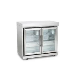 Edelstahl-Erweiterungsmodul mit Doppelkühlschrank