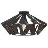 Eglo LED Deckenleuchte Carlton 6 schwarz/kupfer