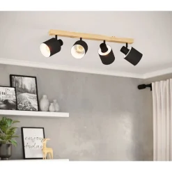 Eglo LED Deckenspot Batallas 4-flammig schwarz