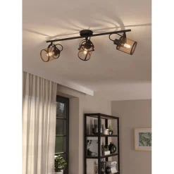 Eglo LED Spot Dellow 3-flammig schwarz/messing