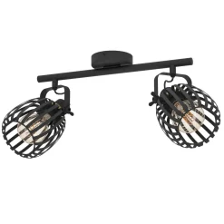 Eglo LED Spot Girona 2-flammig schwarz/messing