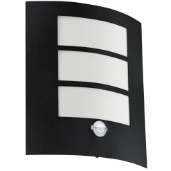 Eglo Außenwandleuchte City mit Sensor schwarz