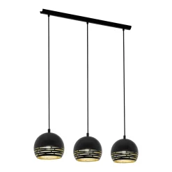 Eglo Hängeleuchte Camastra 3er schwarz