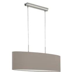 Eglo Hängeleuchte Pasteri nickel/taupe 75 cm