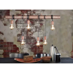 Eglo Hängeleuchte Townshend 6er braun