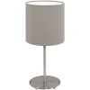 Eglo Tischleuchte Pasteri E14 nickel-matt/taupe