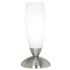 Eglo Tischleuchte Slim nickel/weiß